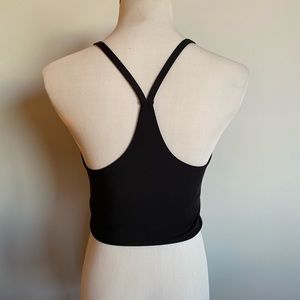 Black Racerback Crop Top